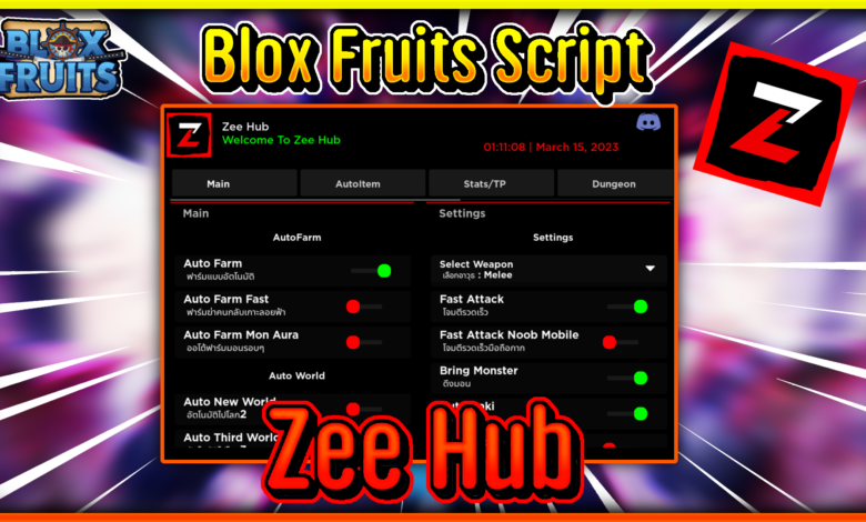 Blox Fruits Script Pastebin 2023 (NO KEY) | Zee Hub