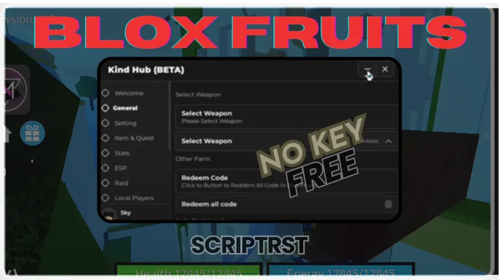 [New] Blox Fruits Script Pastebin 2024 | Kind (NO KEY) 🚀